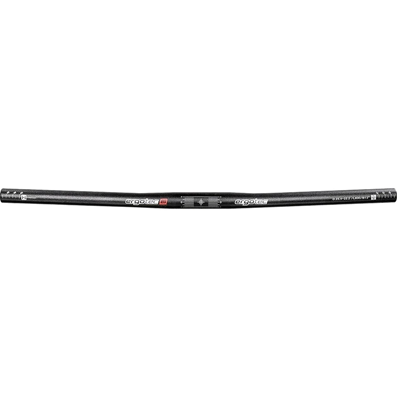 ergotec Flat Bar schwarz · 600 mm · 25,4 mm · 12°
