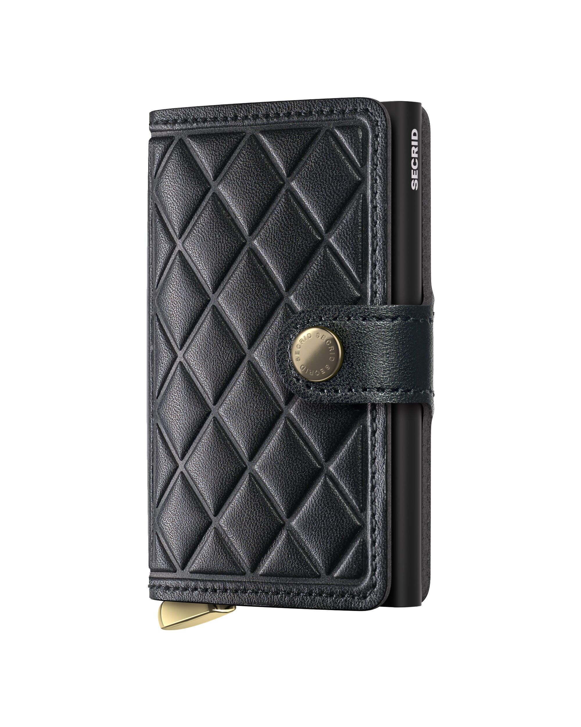 Secrid Miniwallet Emboss Diamond Black+ – Vorderansicht