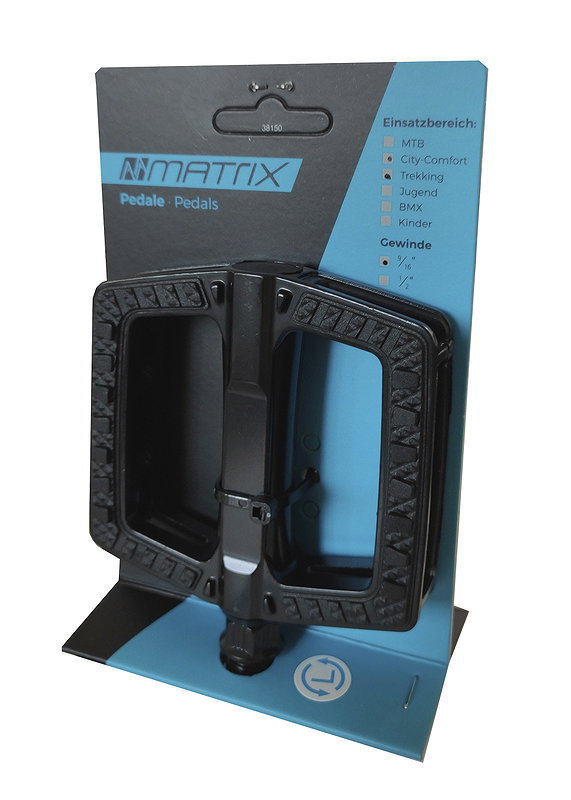 MATRIX Trekking-/Comfort-/City Pedal PE90 schwarz EVP