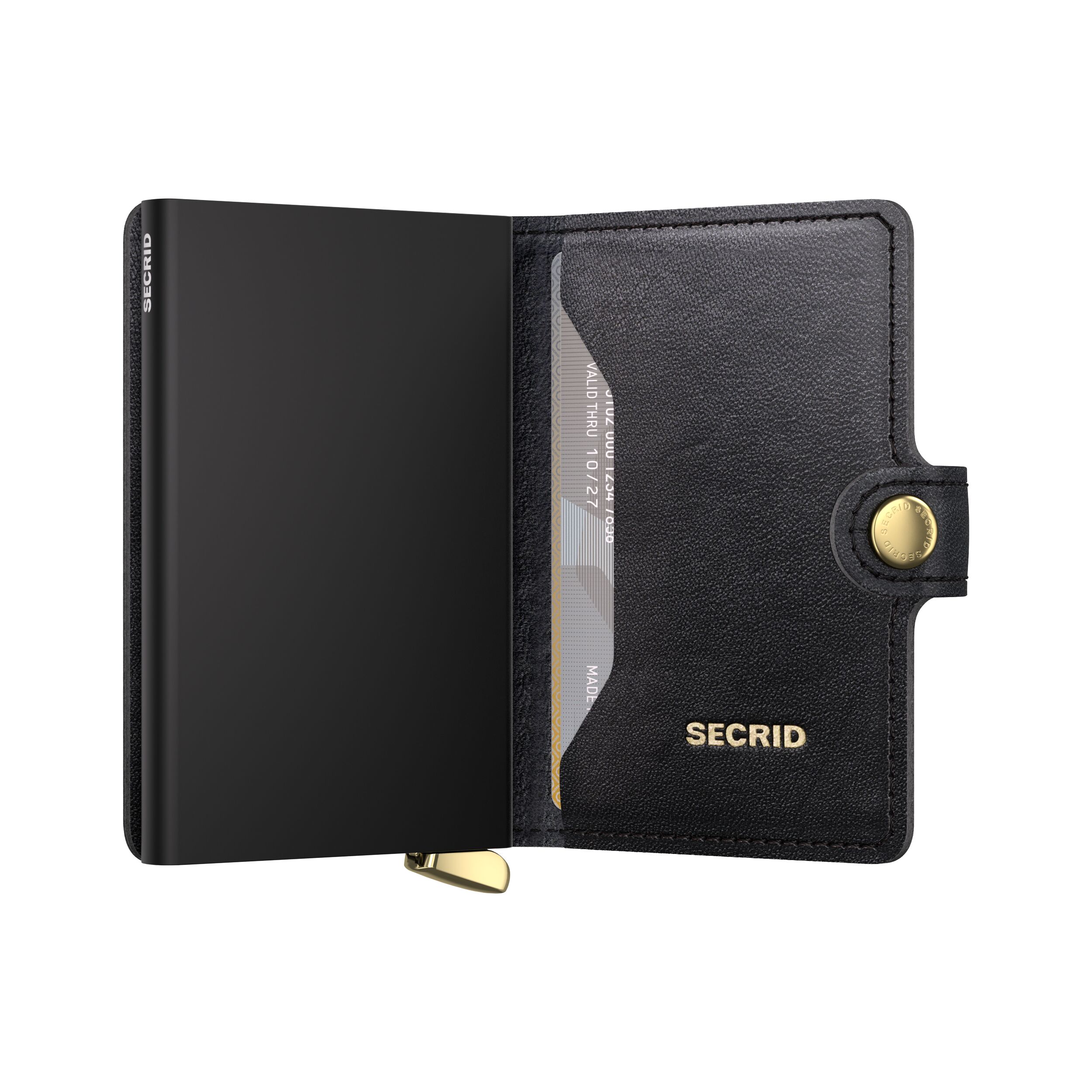 Secrid Miniwallet Emboss Diamond Black+ – Schrägansicht