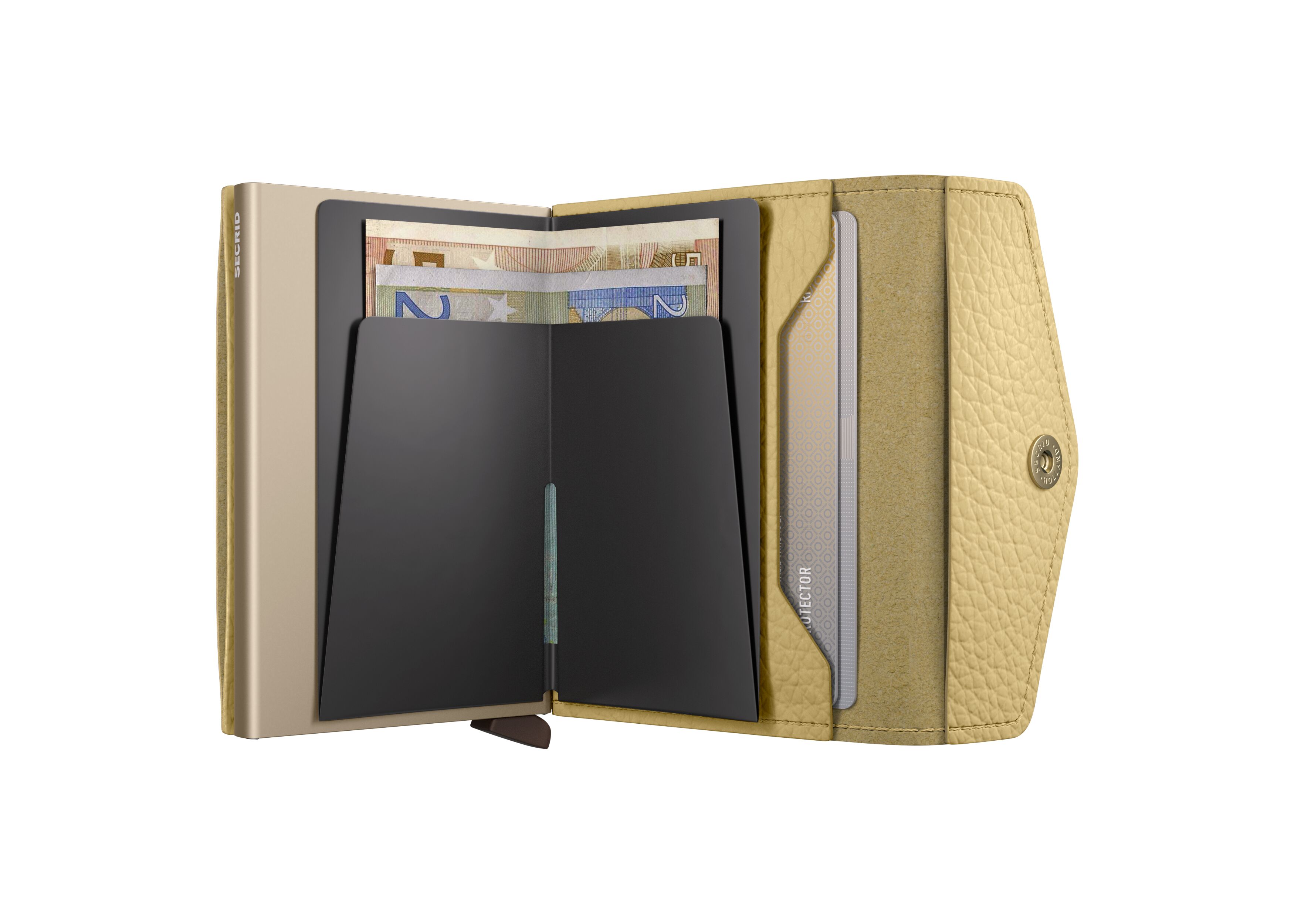 Secrid Envelope Pebble Butter Yellow – geöffnet