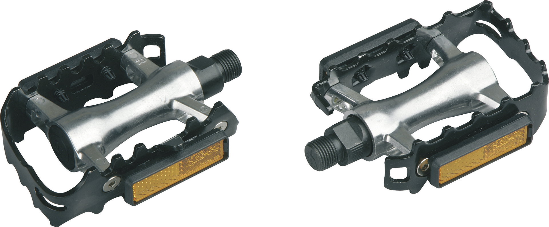 MATRIX MTB Pedal PE10 schwarz / silber Montageverpackung