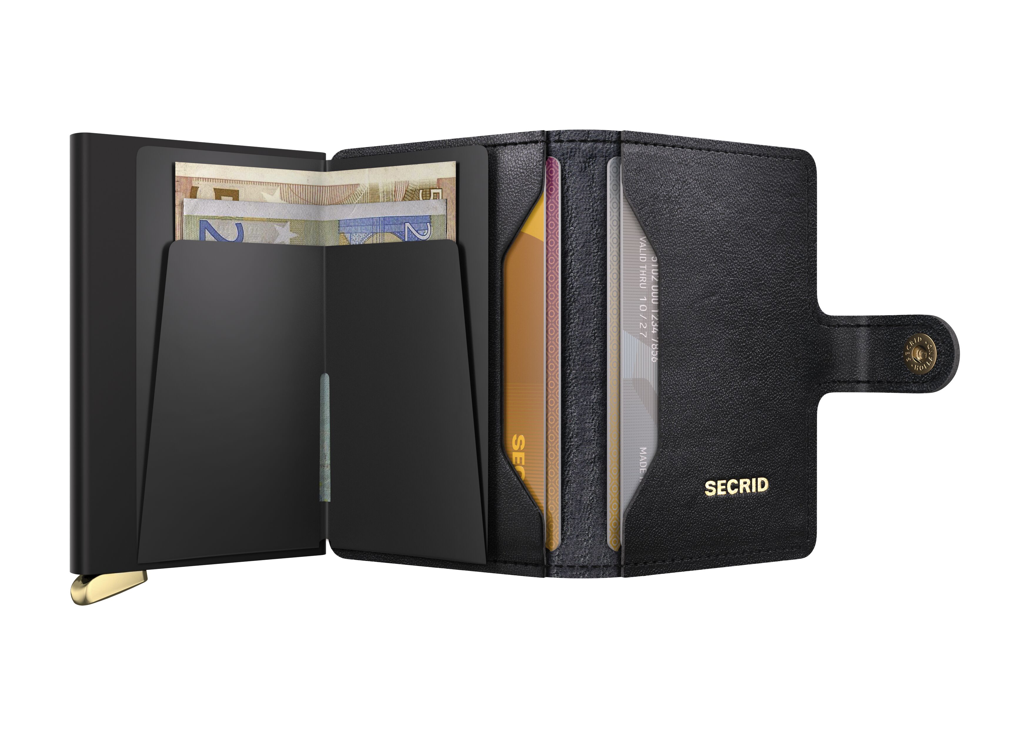 Secrid Miniwallet Emboss Diamond Black+ – geöffnet