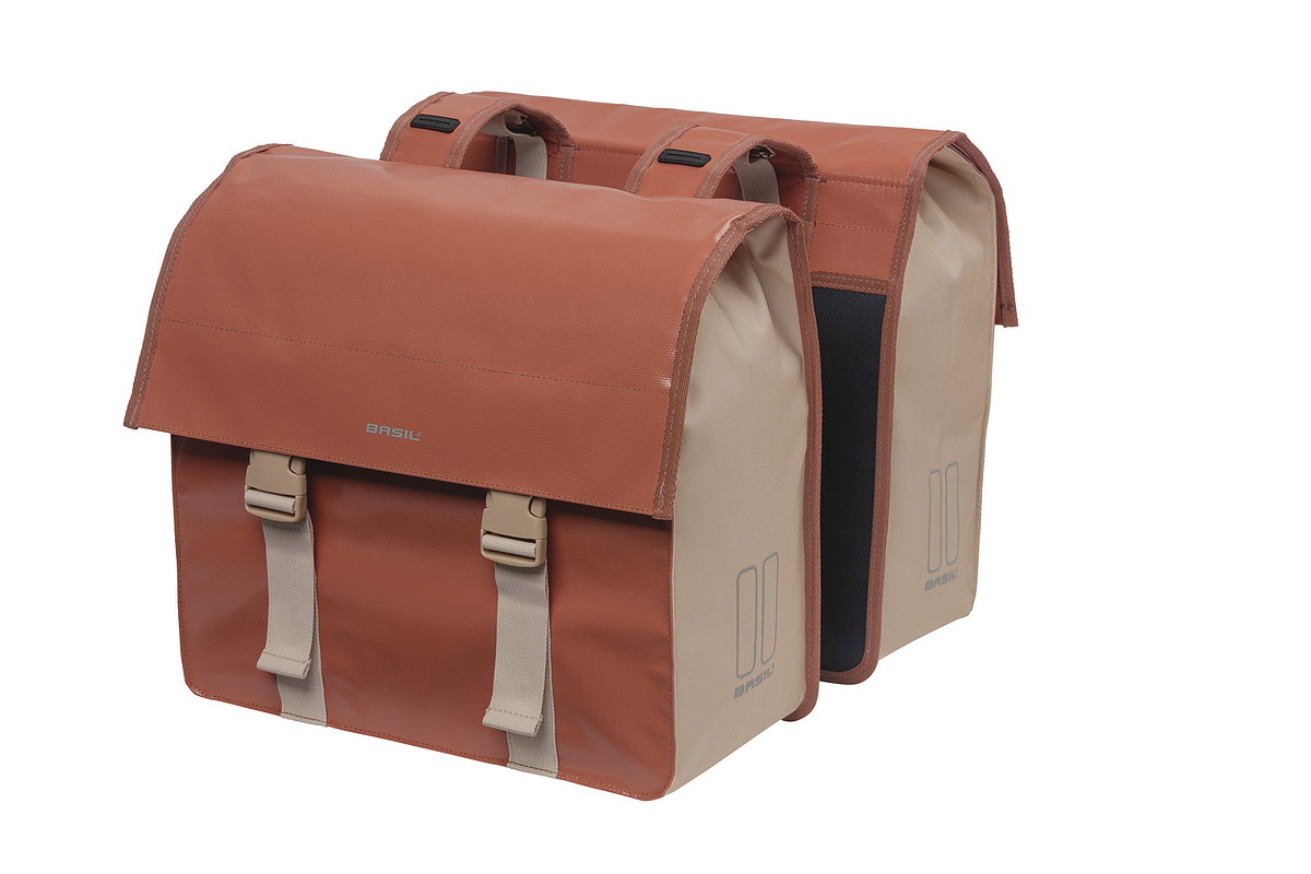 Basil Doppelpacktasche Urban Load terra rot/rose