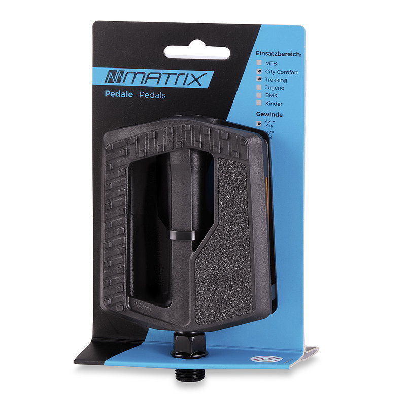 MATRIX Trekking-/Comfort-/City Pedal PE88 Anti Slip schwarz EVP