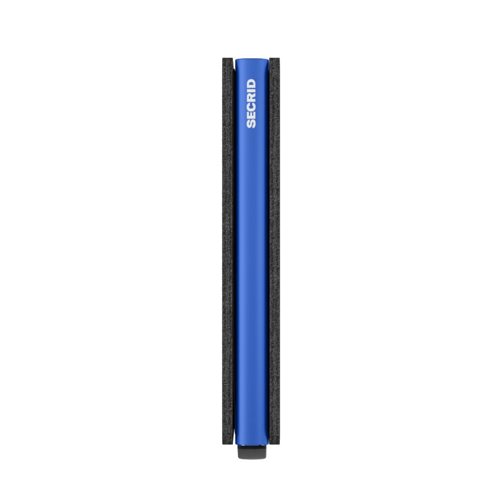 Secrid Slimwallet Matte Black & Blue – Seitenansicht