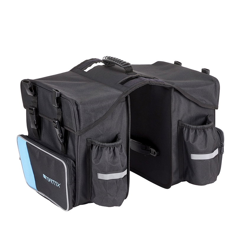 MATRIX Doppelpacktasche schwarz/blau