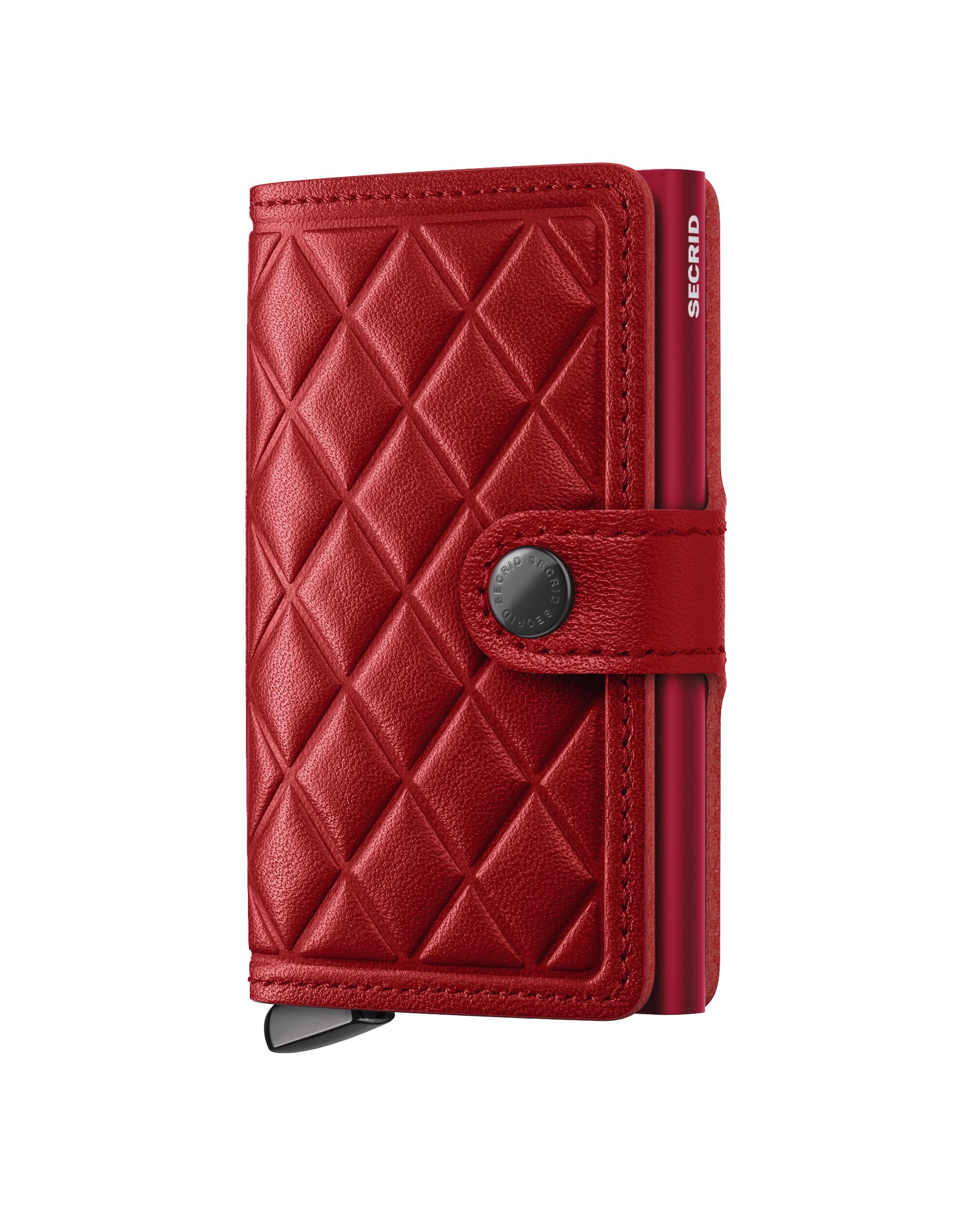 Secrid Miniwallet Emboss Diamond Red+ – Vorderansicht