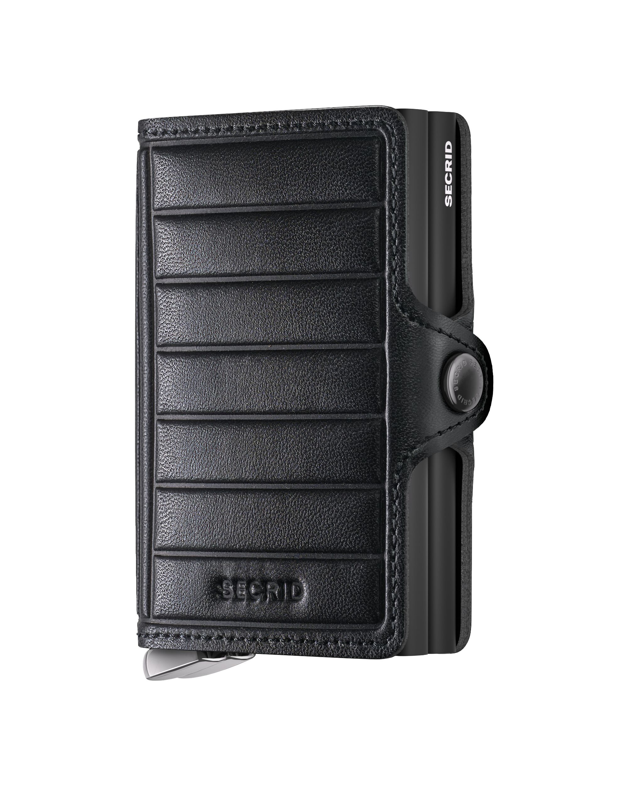 Secrid Twinwallet Emboss Lines Black+ – Vorderansicht