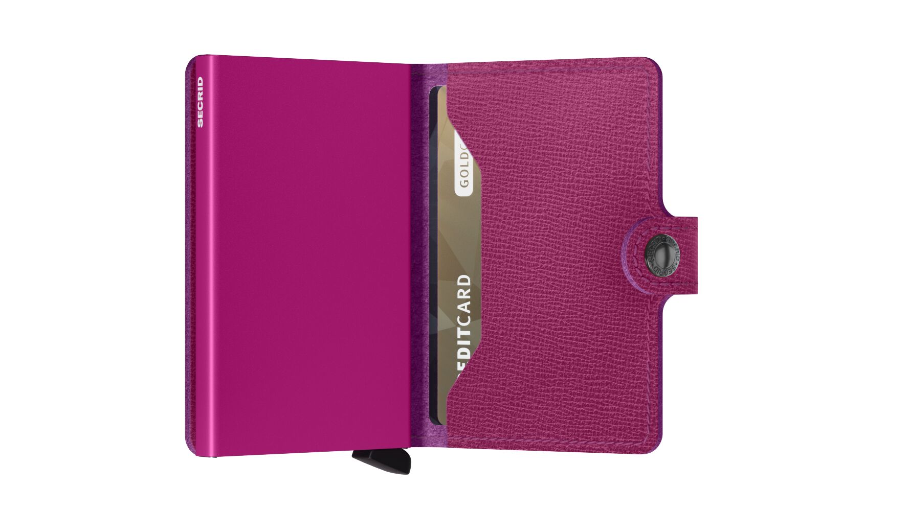 Secrid Miniwallet Crisple Fuchsia – Schrägansicht