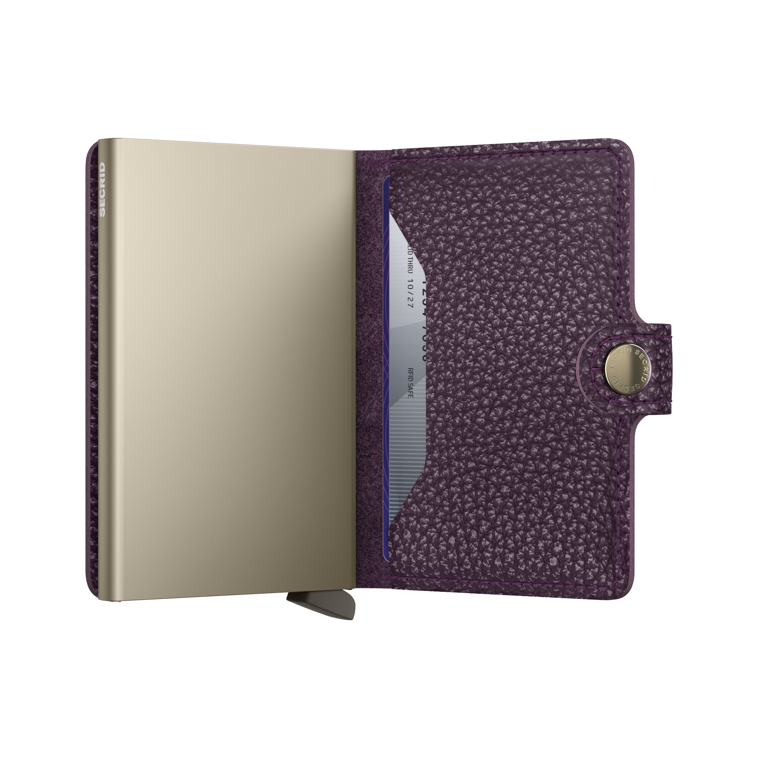 Secrid Miniwallet Pebble Grape – Schrägansicht