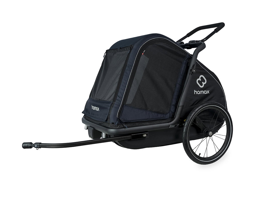HAMAX Hundeanhaenger Pluto Large marine/schwarz