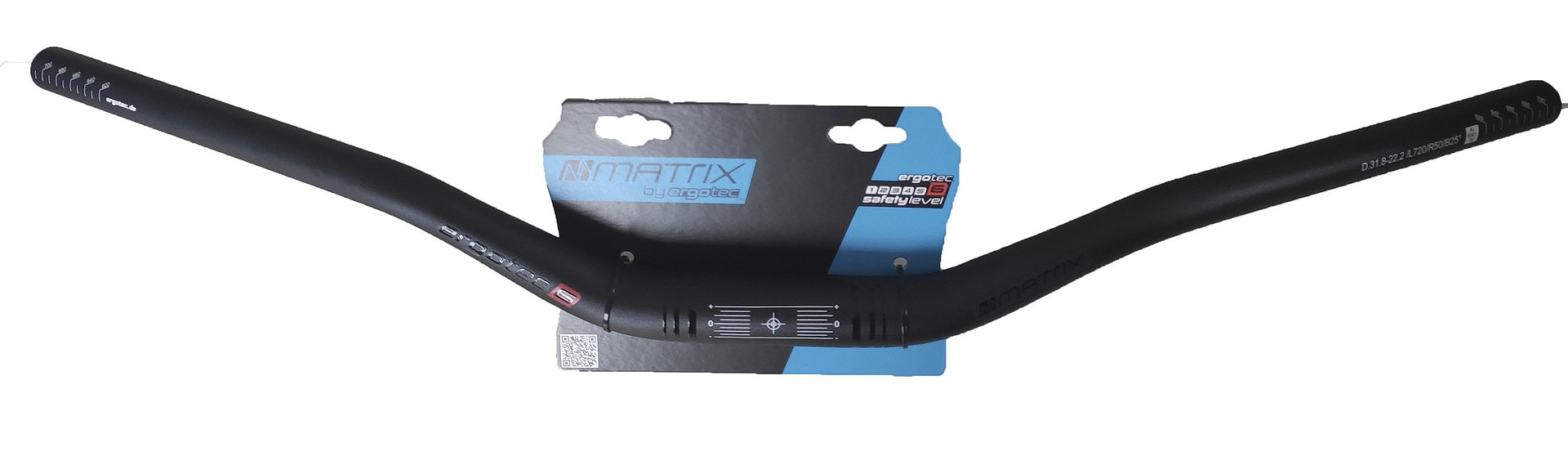 MATRIX MTB Lenker Riser Bar 50 Comfort 720 mm schwarz 25°/5° 50 mm 31,8 mm