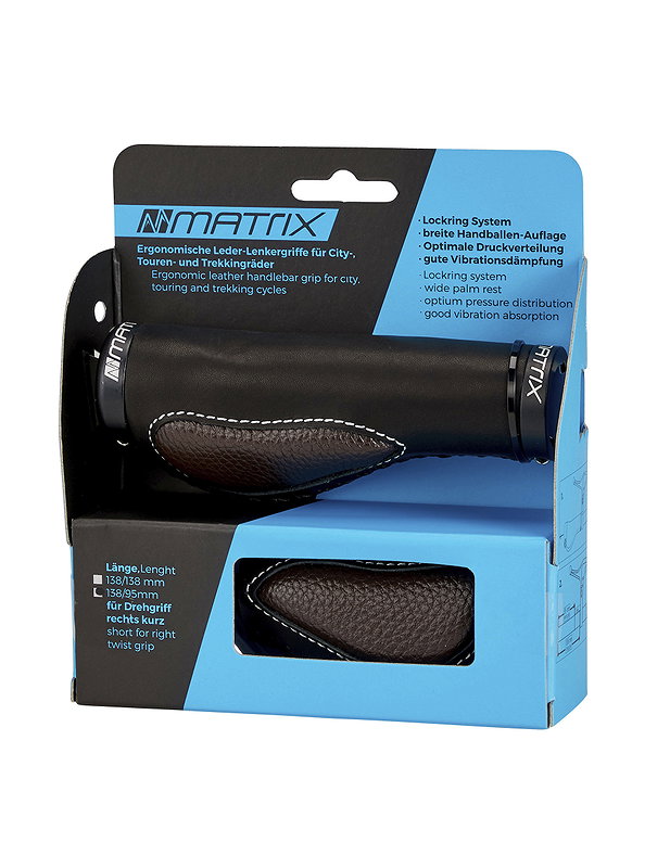 MATRIX Lenkergriff G16 Leder schwarz 135/95 mm
