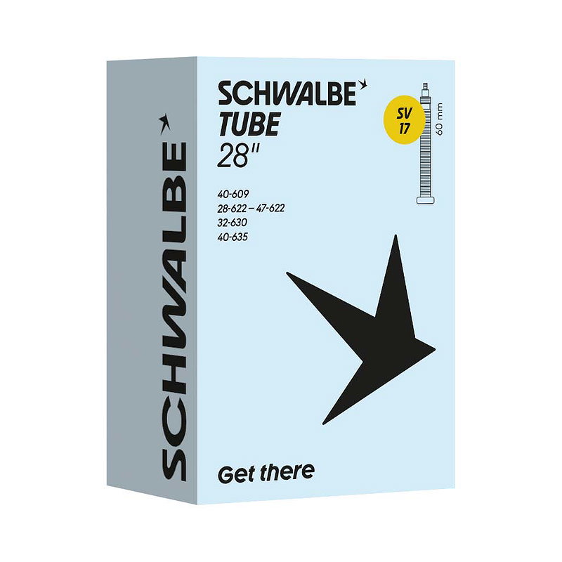 Schwalbe Fahrradschlauch SV Ventil Nr. 17 28" 60 mm 28/47-622/635