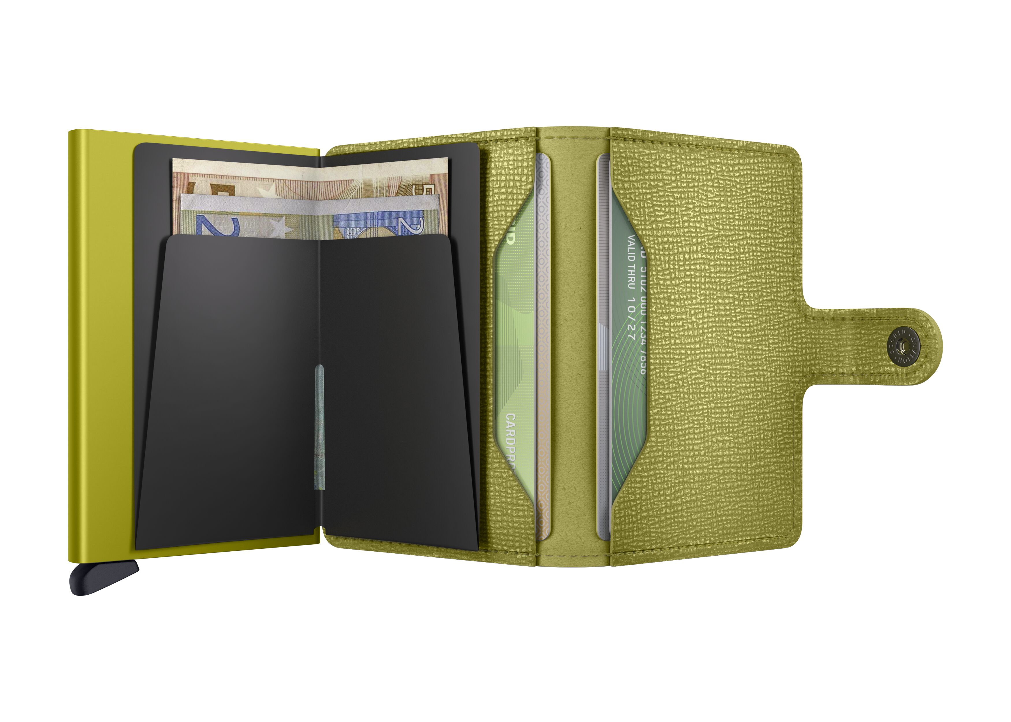 Secrid Miniwallet Crisple Lime – geöffnet