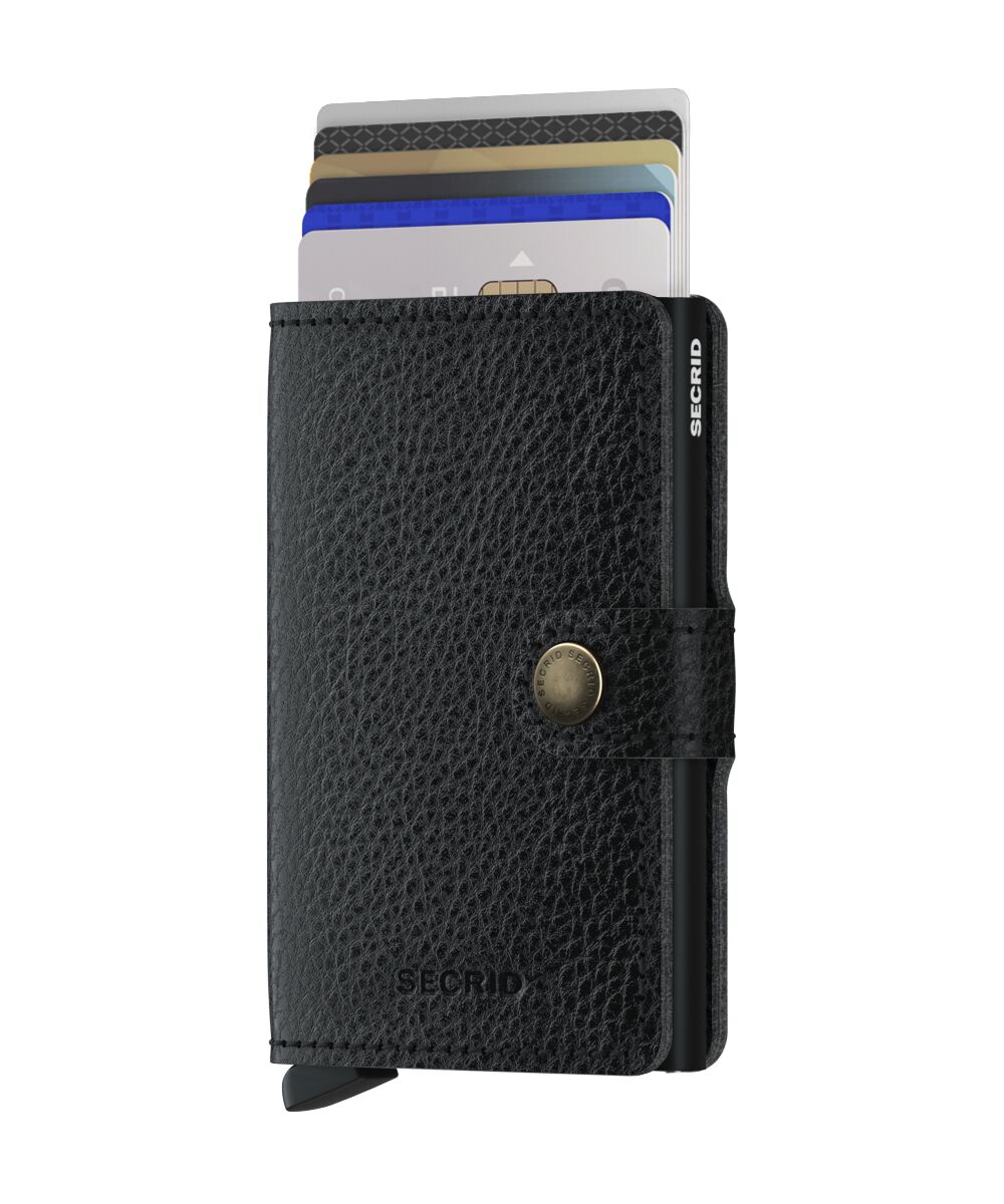 Secrid Miniwallet Vegetable Tanned Black-Black – mit Karten