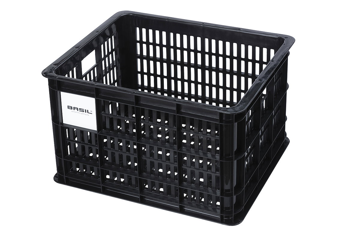 Basil Kunststoff-Fahrradkasten Crate M schwarz