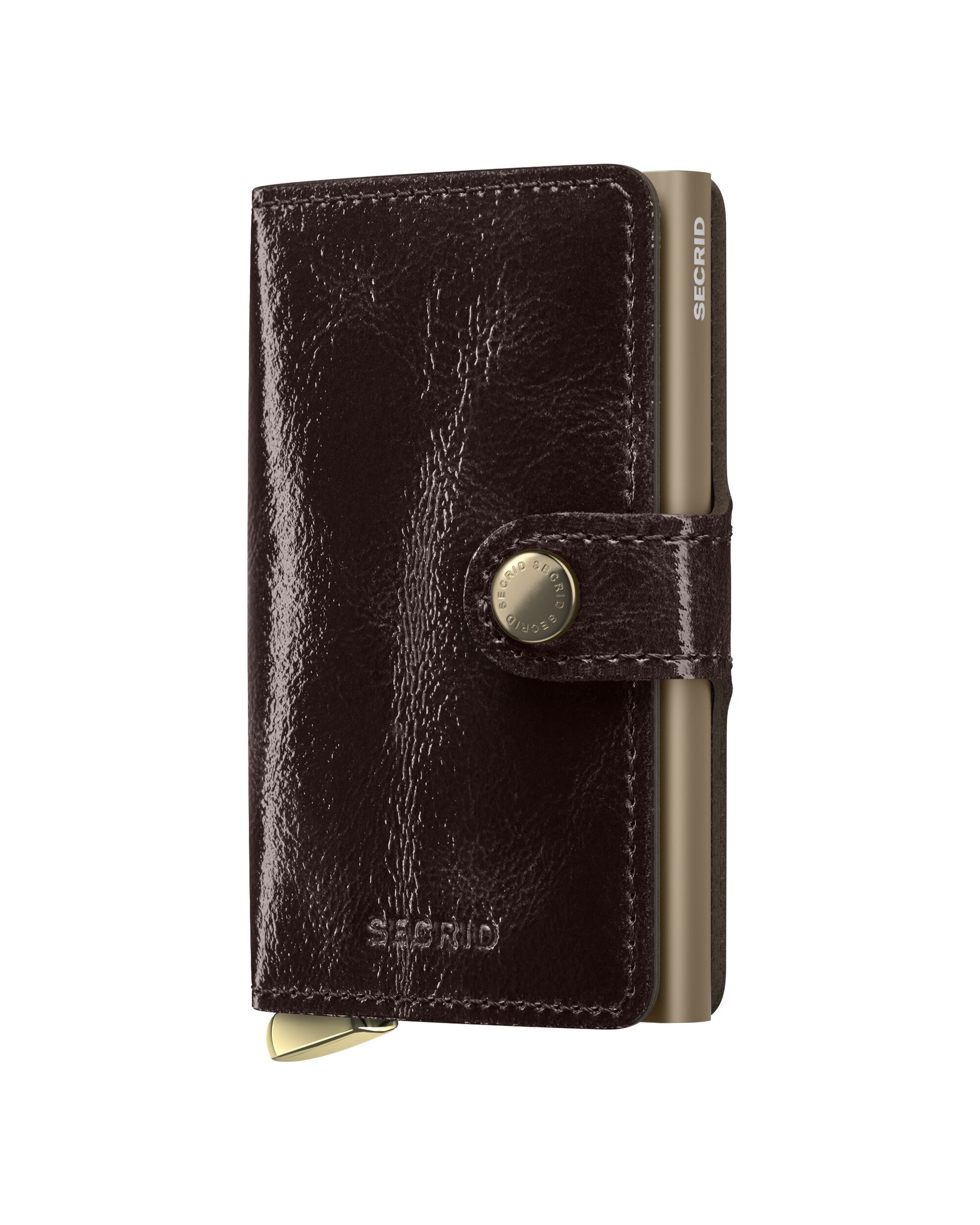 Secrid Miniwallet Naplak Mahogany+ – Vorderansicht