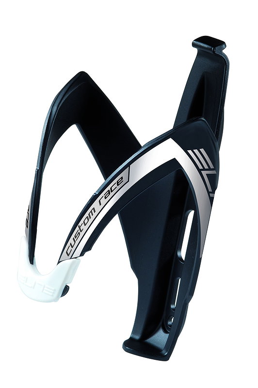 Elite Flaschenhalter Custom Race schwarz matt, Graphik silber