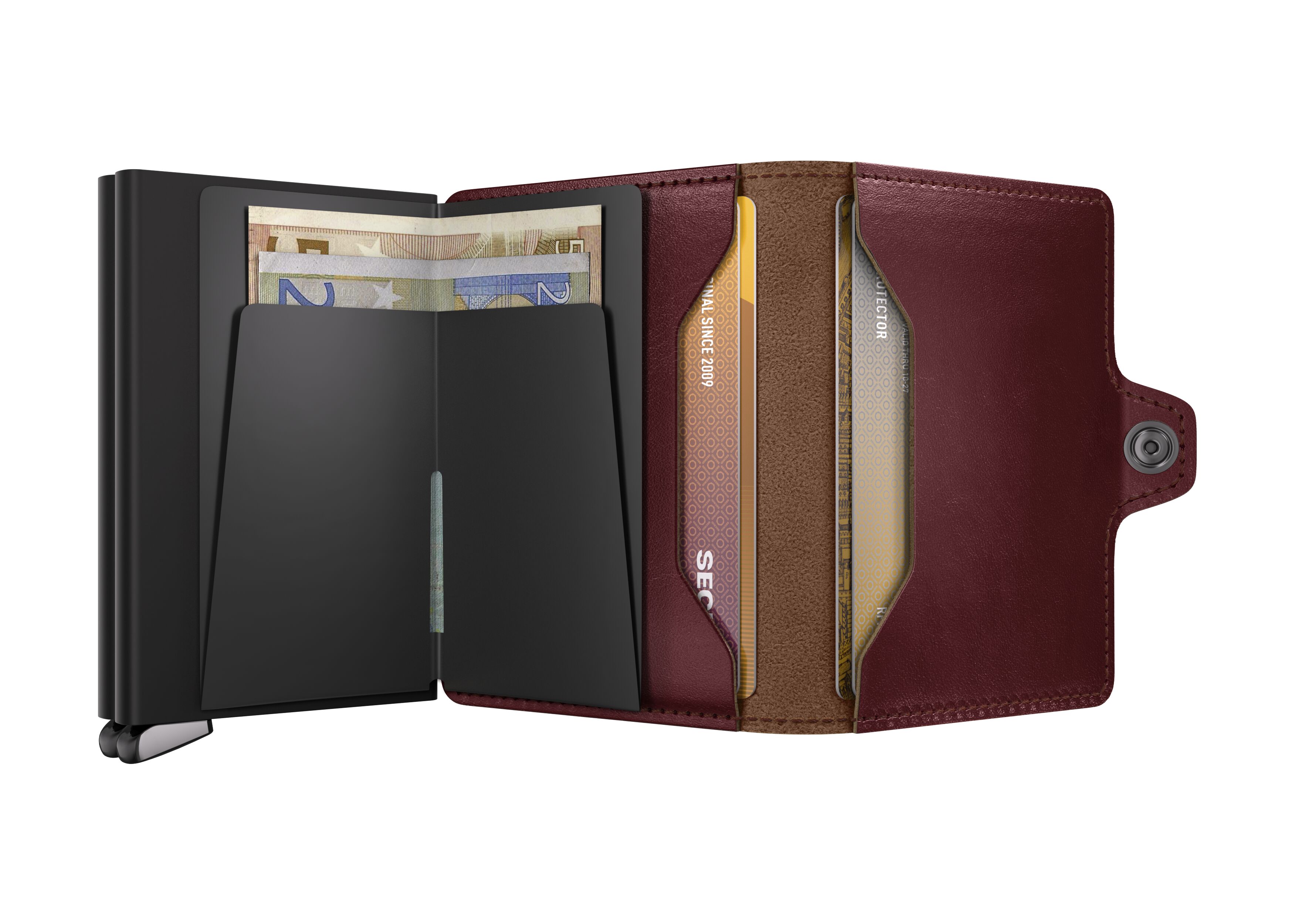 Secrid Twinwallet Basco Brown+ – geöffnet