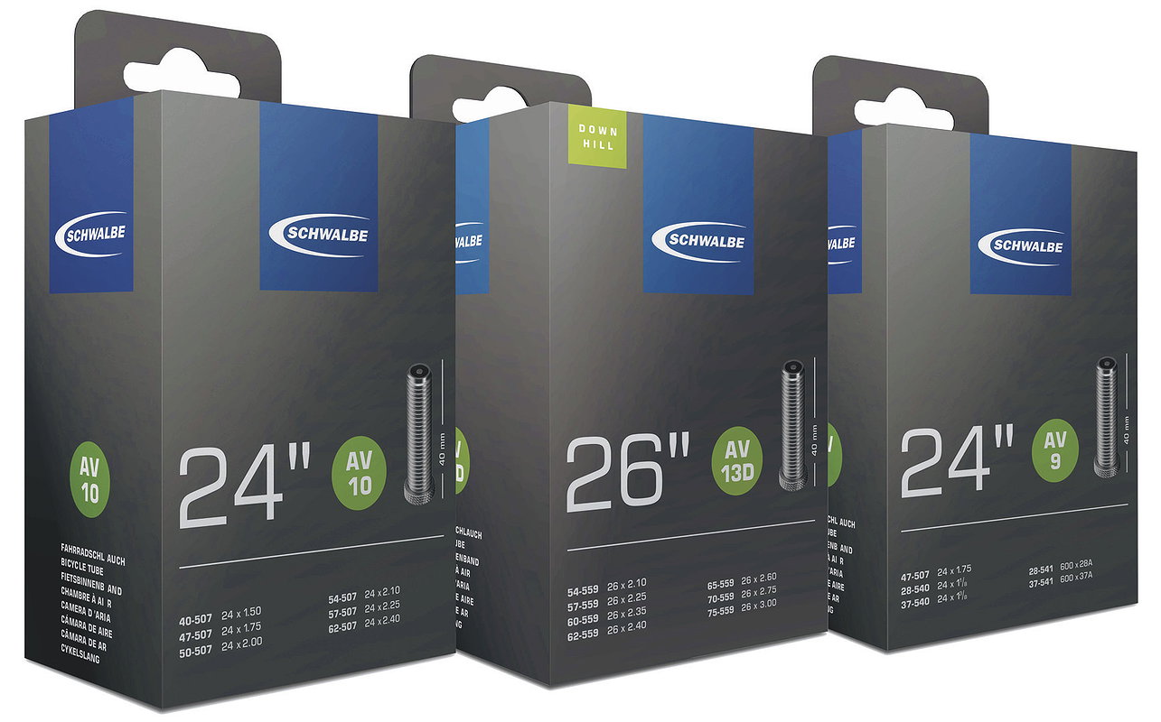 Schwalbe Fahrradschlauch AV Ventil Nr. 9 24" 40 mm 28/47-507/541