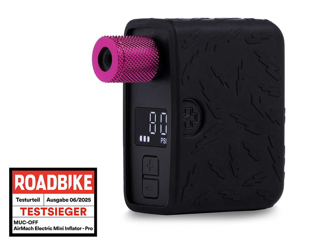Muc-Off Minipumpe AirMach Electric - Pro schwarz