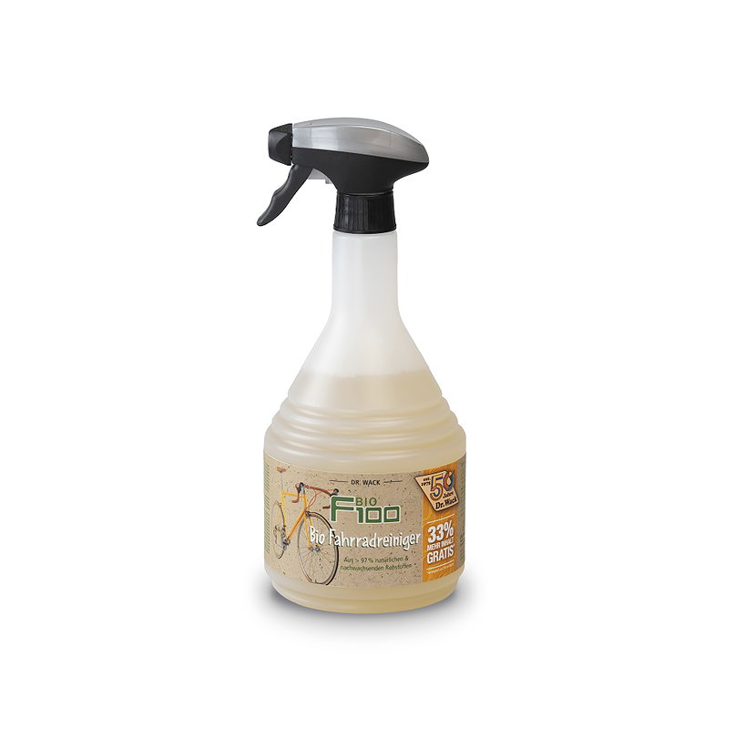 F100 Fahrradreiniger Bio Jubiläums Aktion +33 % Gratis 1 l Sprühflasche
