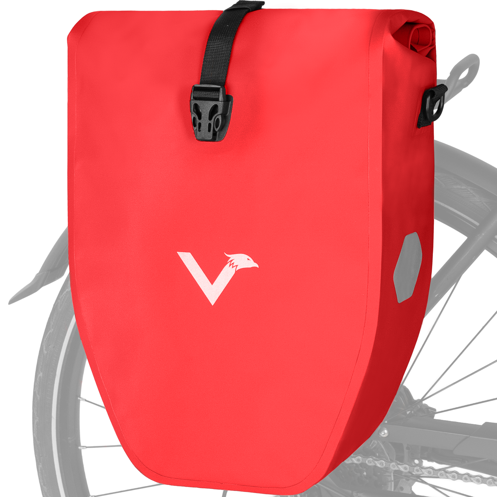 Bike Bag - große & wasserdichte Gepäckträgertasche – Red / 28L