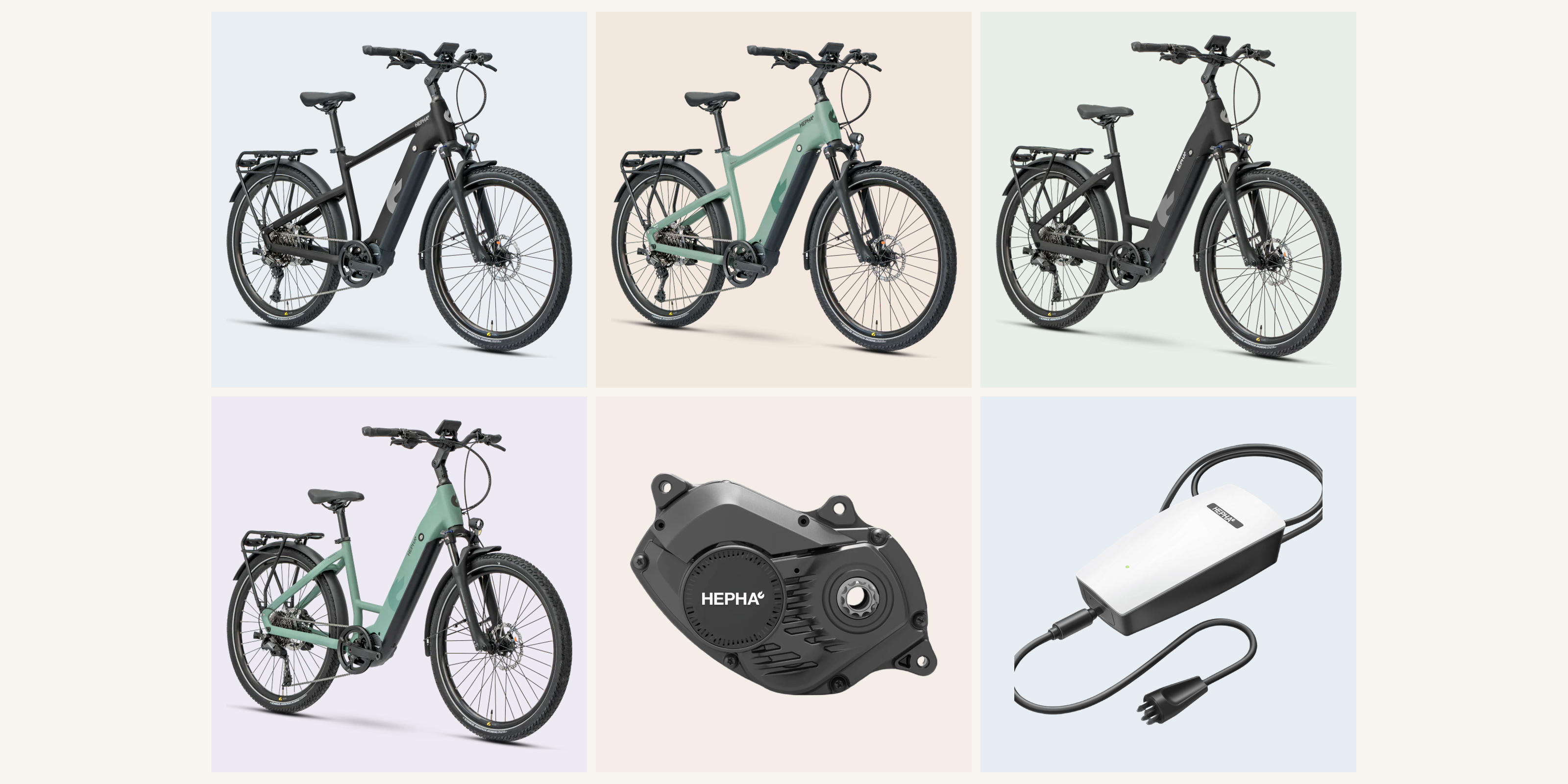 HEPHA Trekking 7 Performance High-Step- und Low-Step-E-Bikes mit HEPHA Motor und Ladegerät