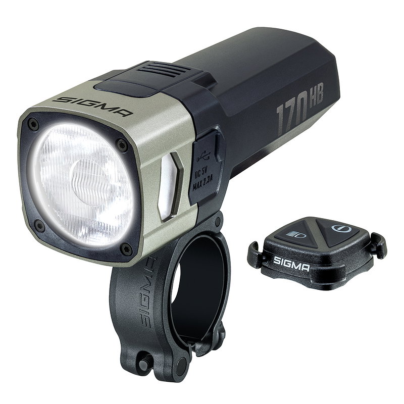 SIGMA LED Akkufrontleuchte AURA 170 HB LINK schwarz 17990