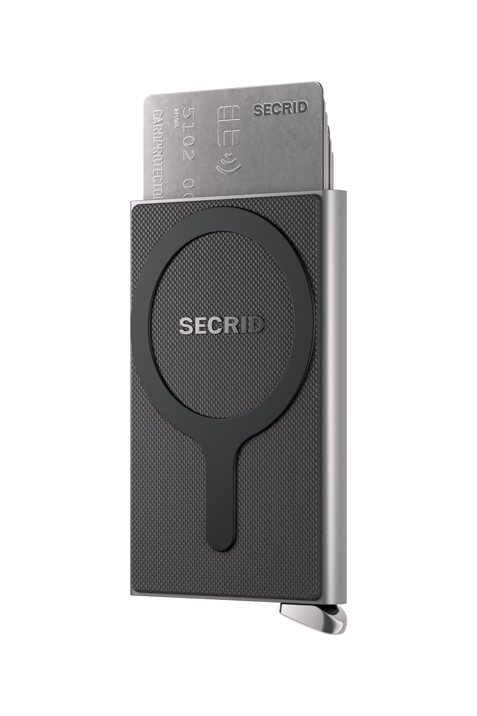 Secrid Cardprotector Fluted for Magsafe Silver+ – mit Karten