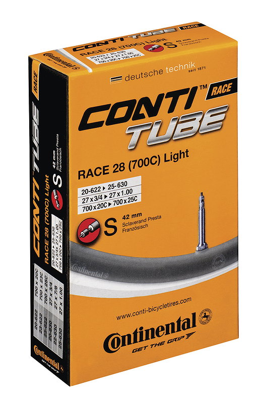 Continental Fahrradschlauch SV Ventil Race 28" light 42 mm 20/25-622/630