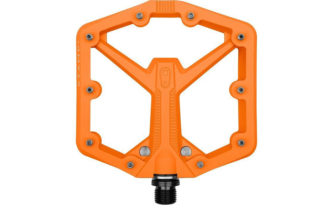 crankbrothers Plattformpedal Stamp 1 Gen 2 Small Größe S 37-43 orange SB-Verpackung
