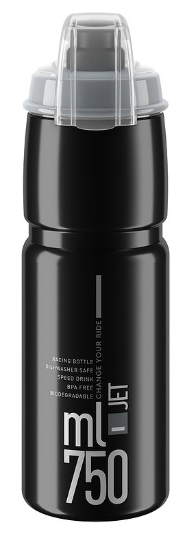 Elite Trinkflasche JET Plus schwarz, graue Graphik 0,75 L