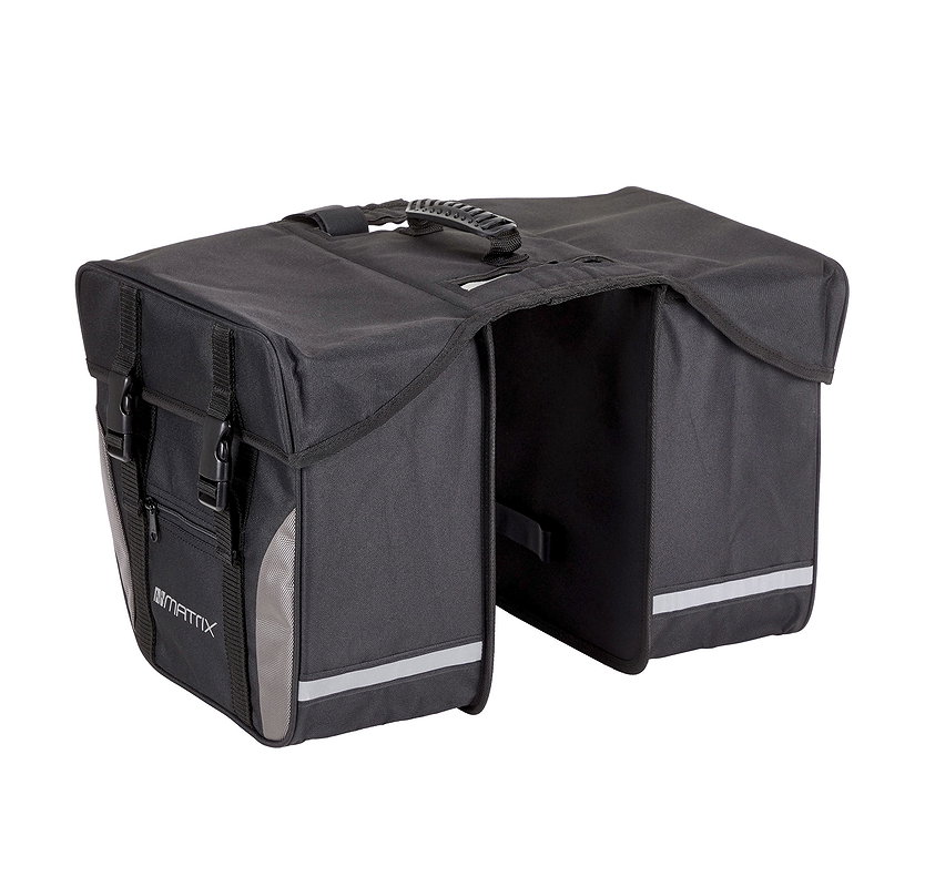MATRIX Doppelpacktasche schwarz/silber
