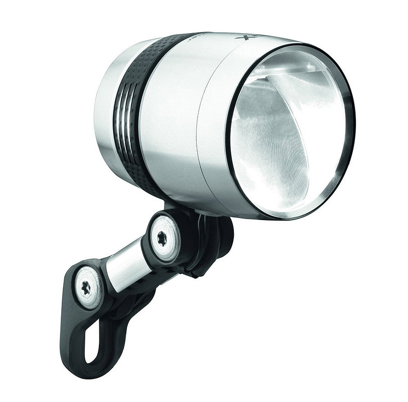 B&M Dynamo-Scheinwerfer IQ-X natur eloxiert 100 Lux 164TSNDI