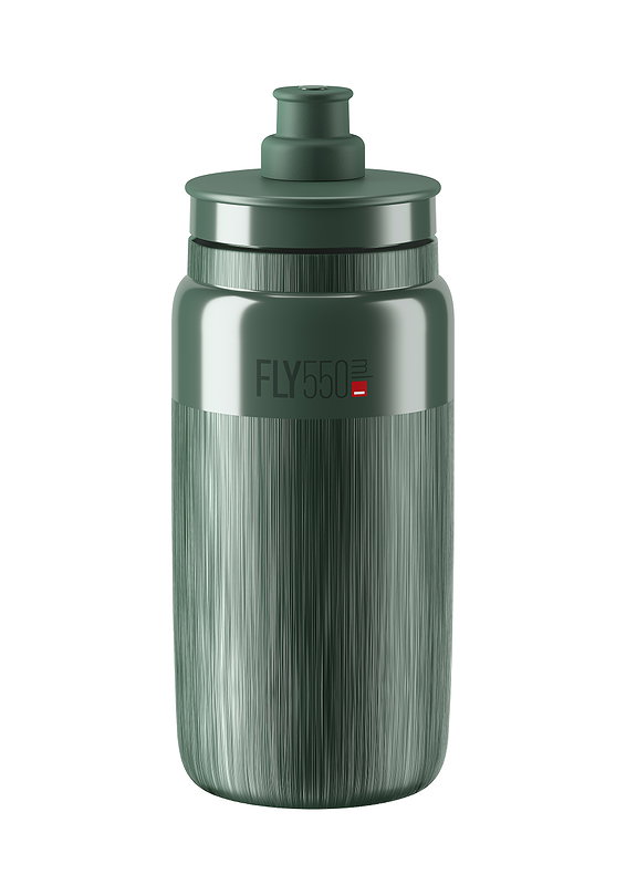 Elite Trinkflasche FLY Tex dunkelgruen, graue Graphik 0,55 L