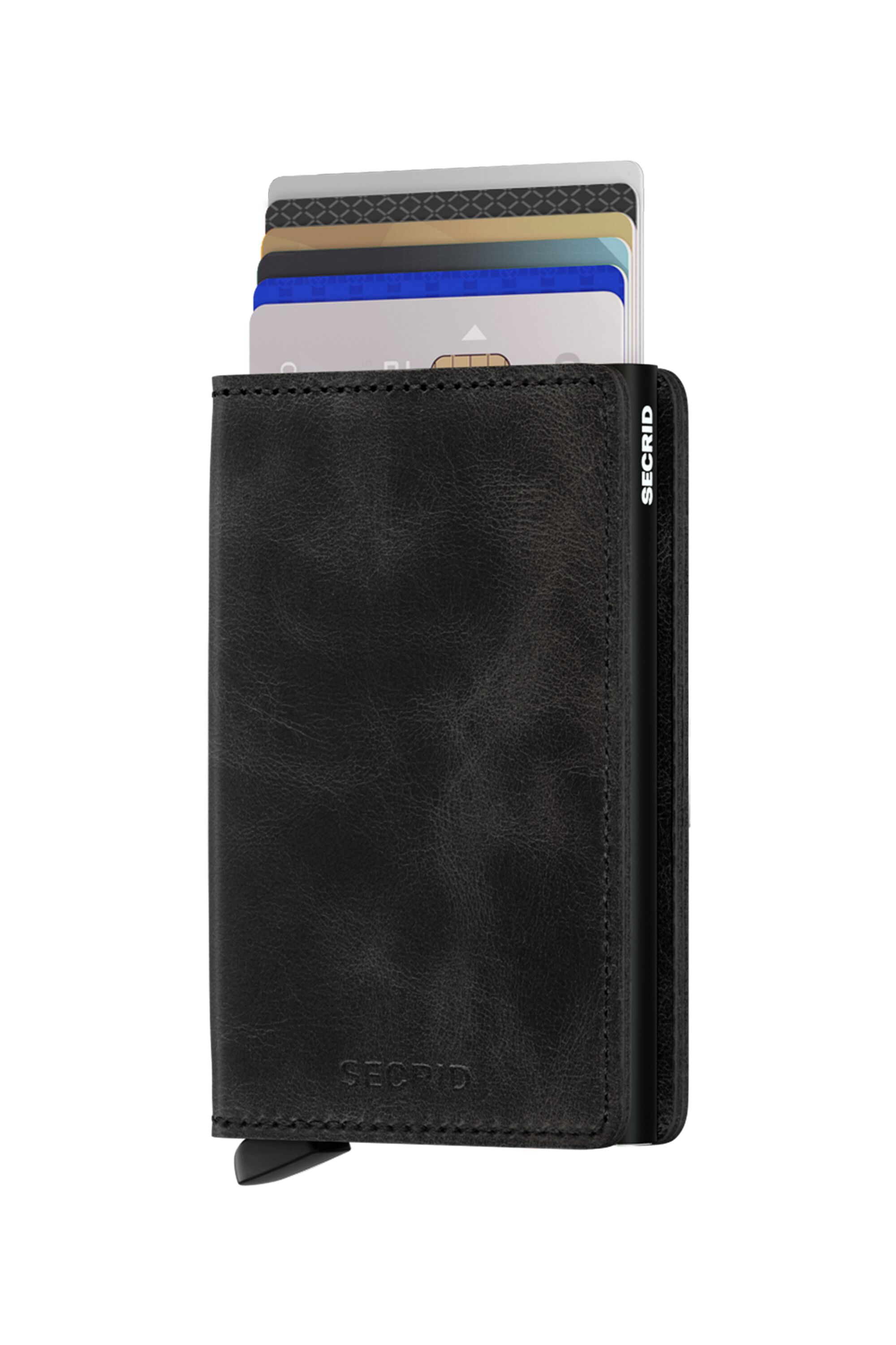 Secrid Slimwallet Vintage Black – mit Karten