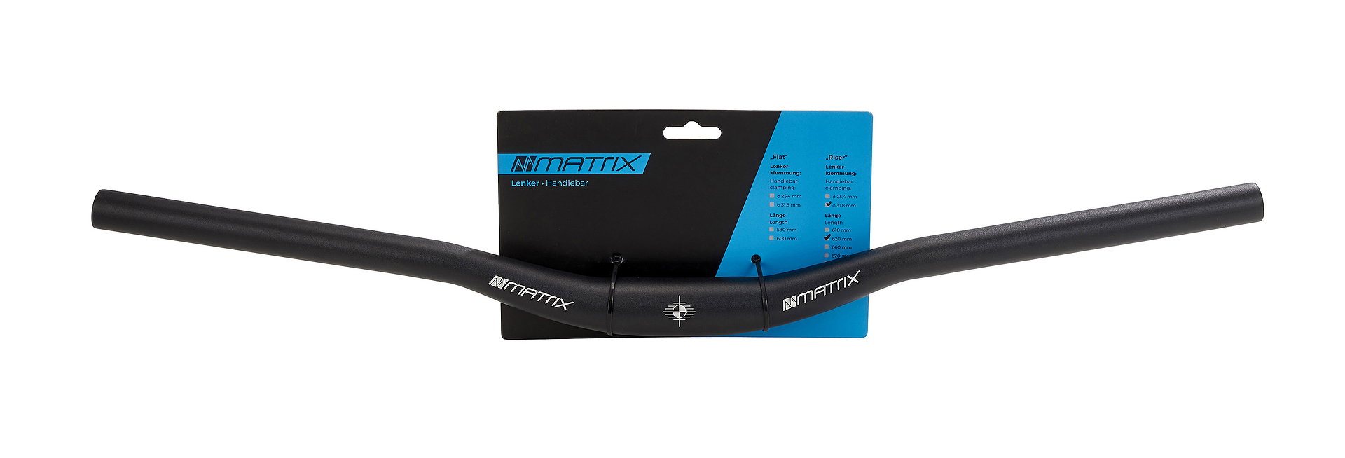 MATRIX MTB Lenker Riser HB3 620 mm schwarz-matt 9° 25 mm 31,8 mm
