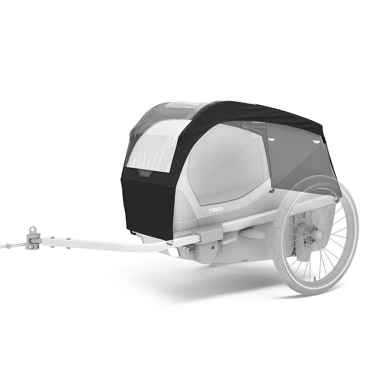 Thule Regenverdeck Hundeanhaenger Bexey transparent/schwarz Groesse L