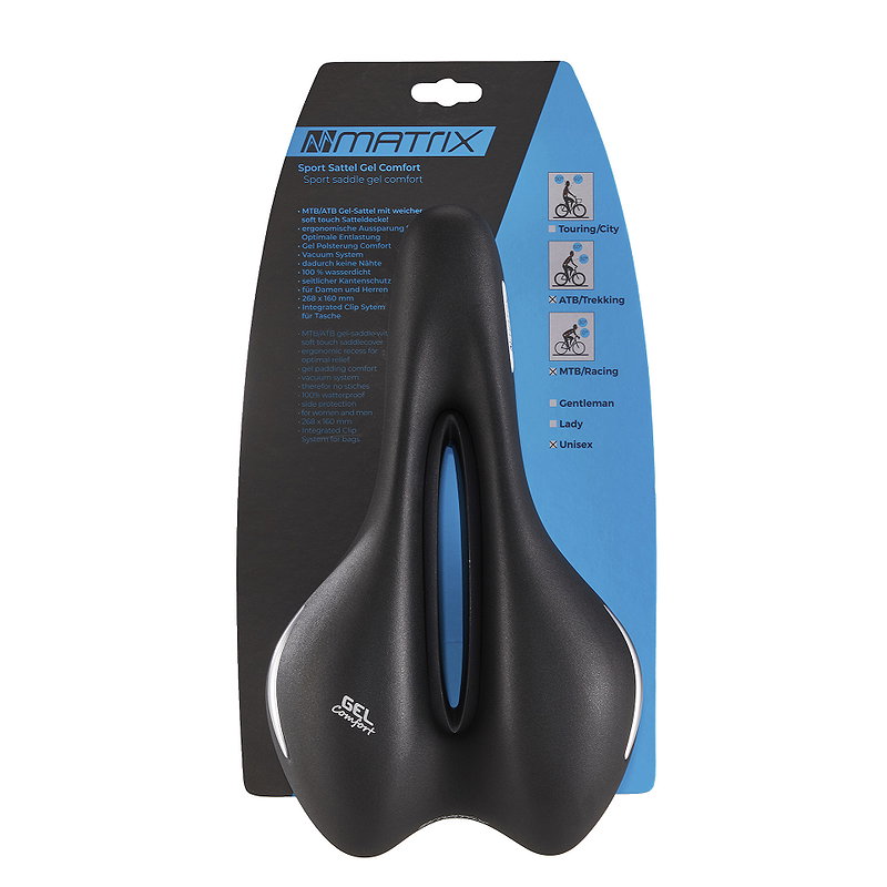 MATRIX Sport Sattel Gel Comfort Athletic L268 x B160 mm Unisex EVP