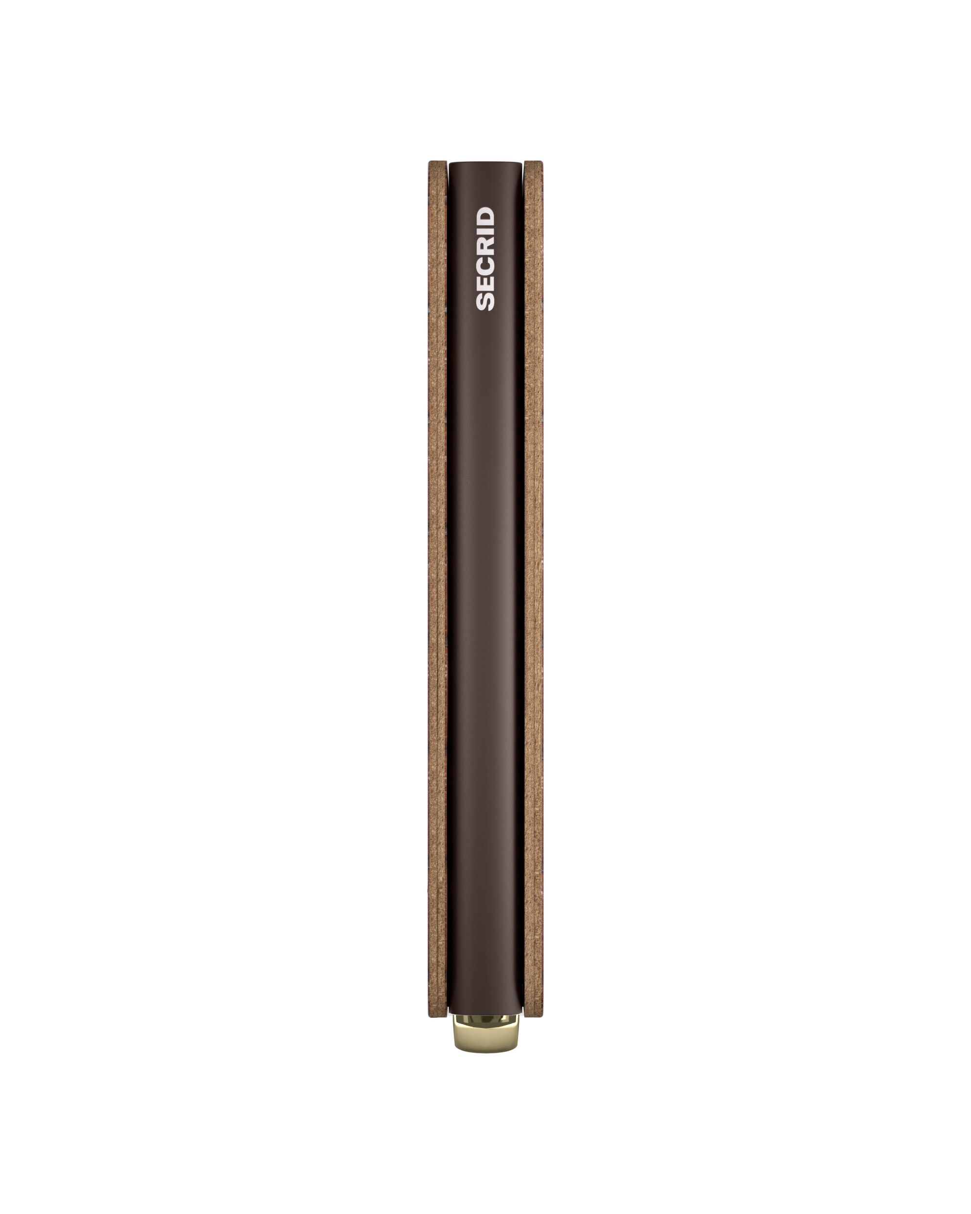 Secrid Slimwallet Emboss Lines Cognac+ – Seitenansicht