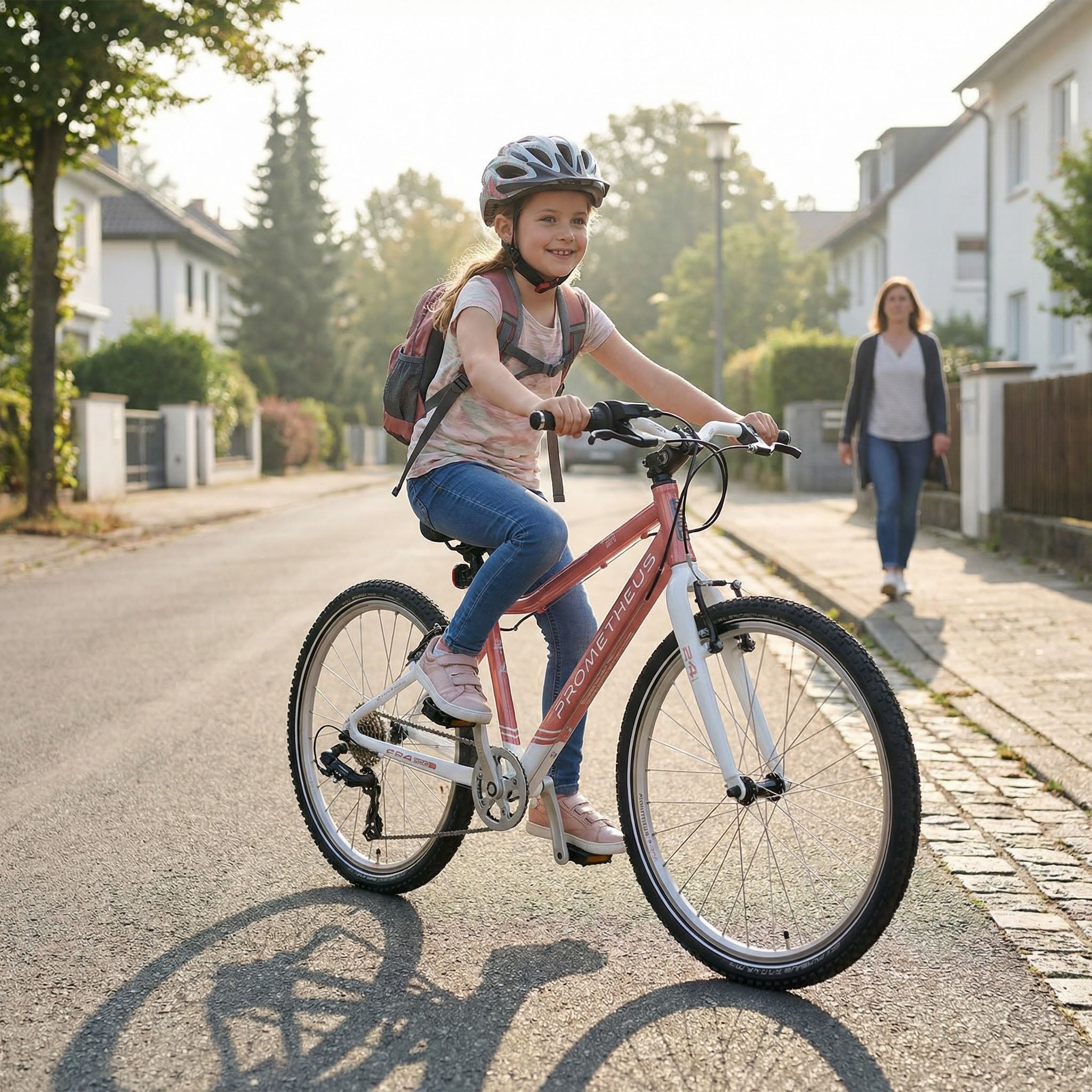Prometheus PRO 24 Zoll Kinderfahrrad Koralle/Weiß (Coral) – Bild 3