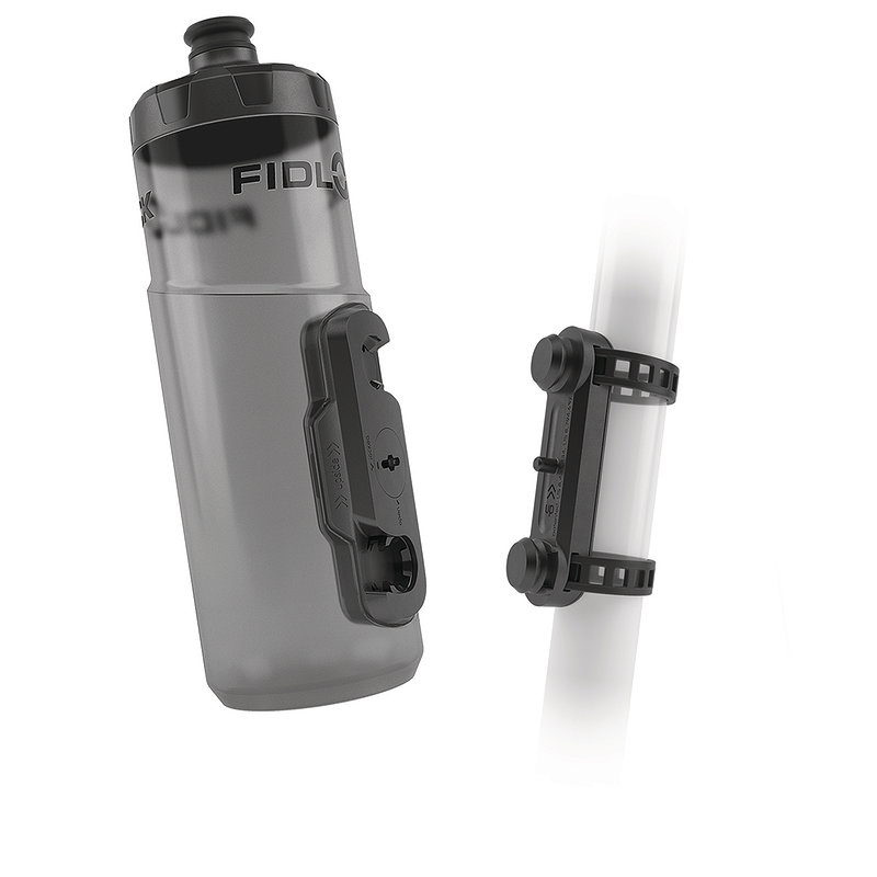 FIDLOCK Trinkflaschen Set TWIST inkl. uni base transparent schwarz 0,60 L