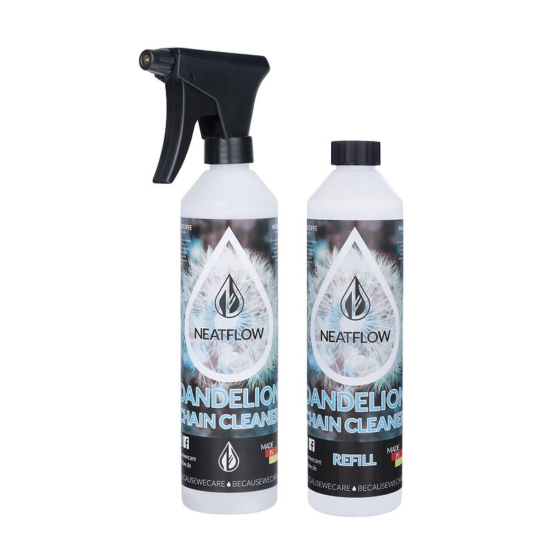 NEATFLOW Kettenreiniger Dandelion Set 500 ml Sprühflasche + 500 ml Refill