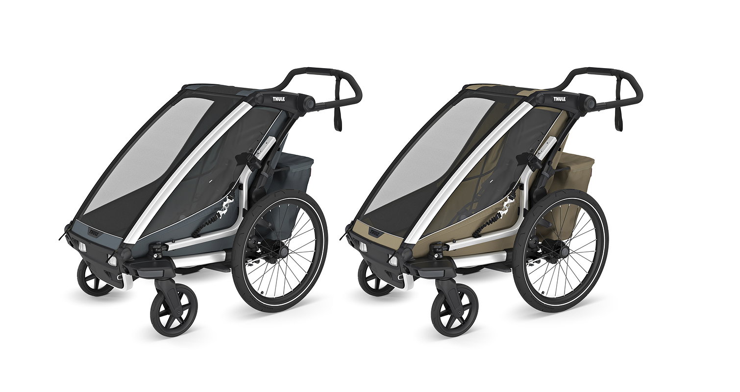 Thule Kinderanhaenger Chariot Cross 2 1 Sitzer Dark Slate