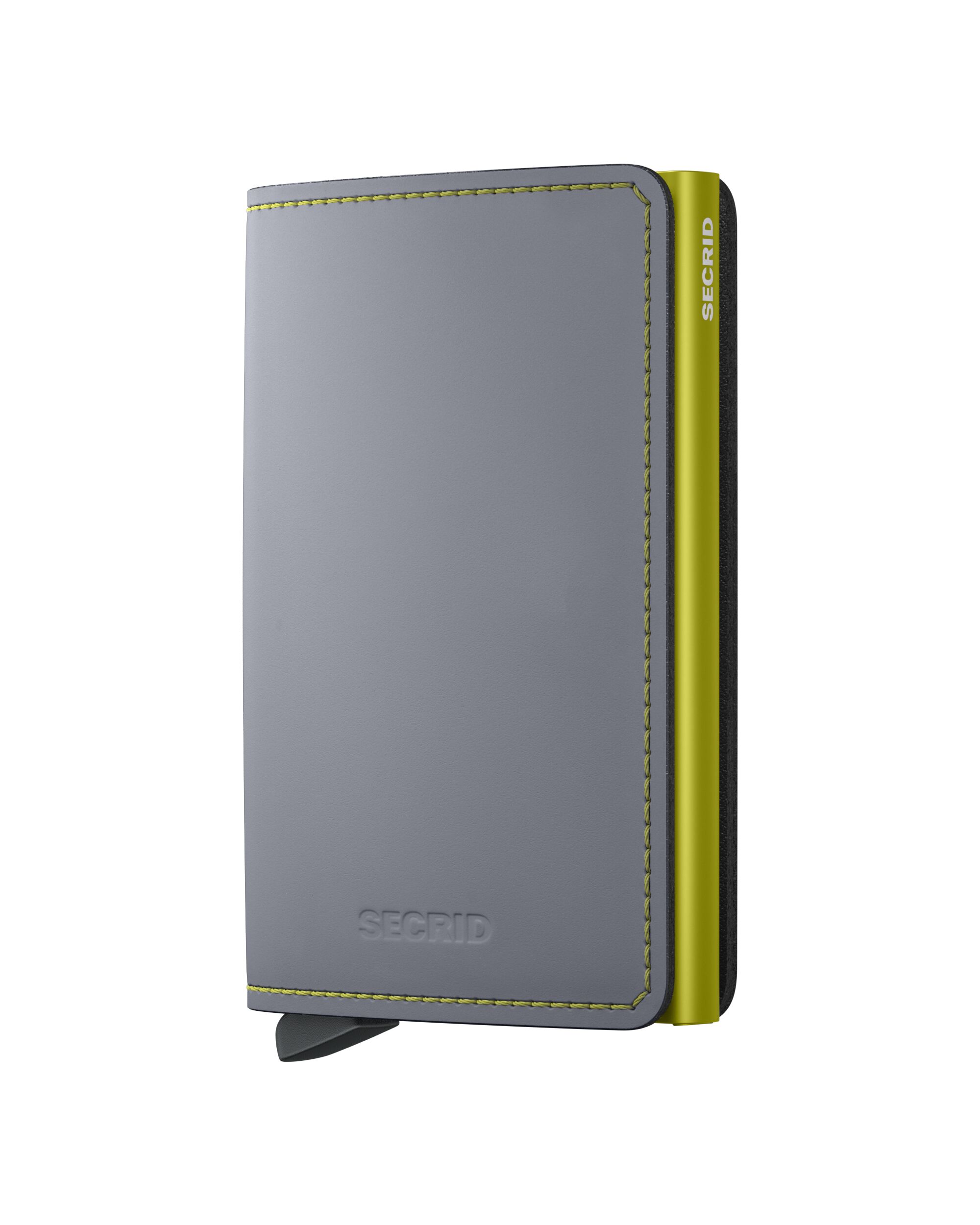 Secrid Slimwallet Matte Grey & Lime – Vorderansicht