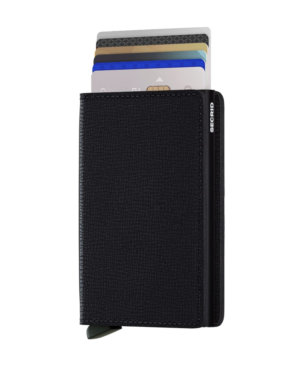 Secrid Slimwallet Crisple Black – mit Karten