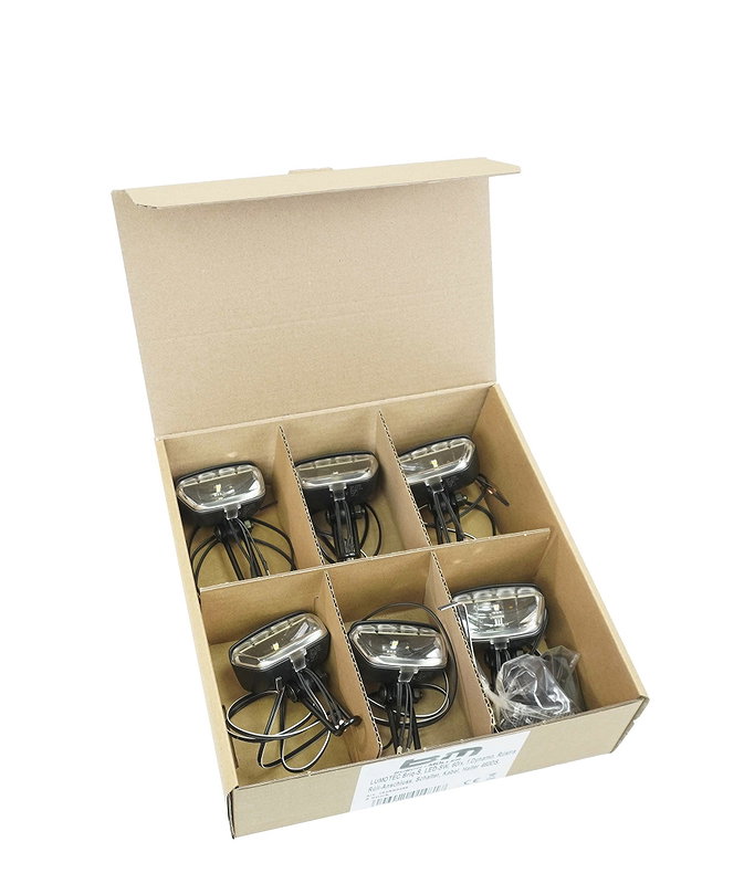 B&M Dynamo-LED-Scheinwerfer Lumotec Briq-S N schwarz 60 Lux 153RN-04 Werkstattverpackung